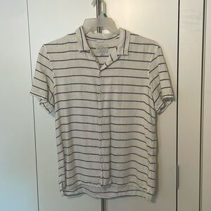 Lucky Brand Button Down Striped Shirt M